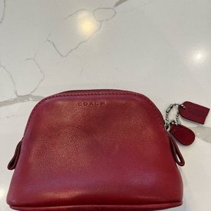 Coach Coin and Cosmetics Case